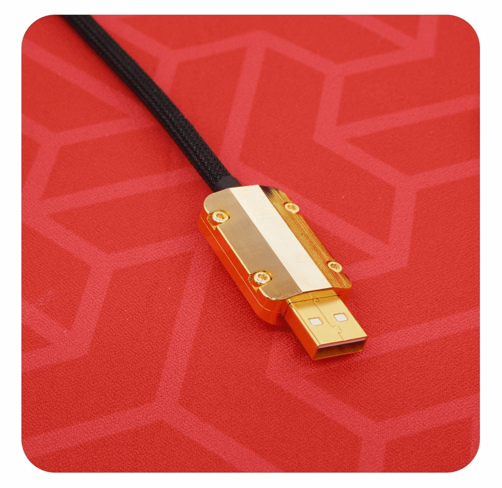 Geekcable Gold Black Handmade Customized Mechanical Keyboard Cable - IPOPULARSHOP