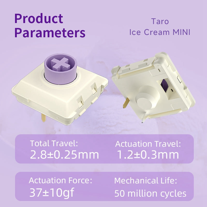 Kailh Ice Cream Mini Low Profile POM Mechanical Switches