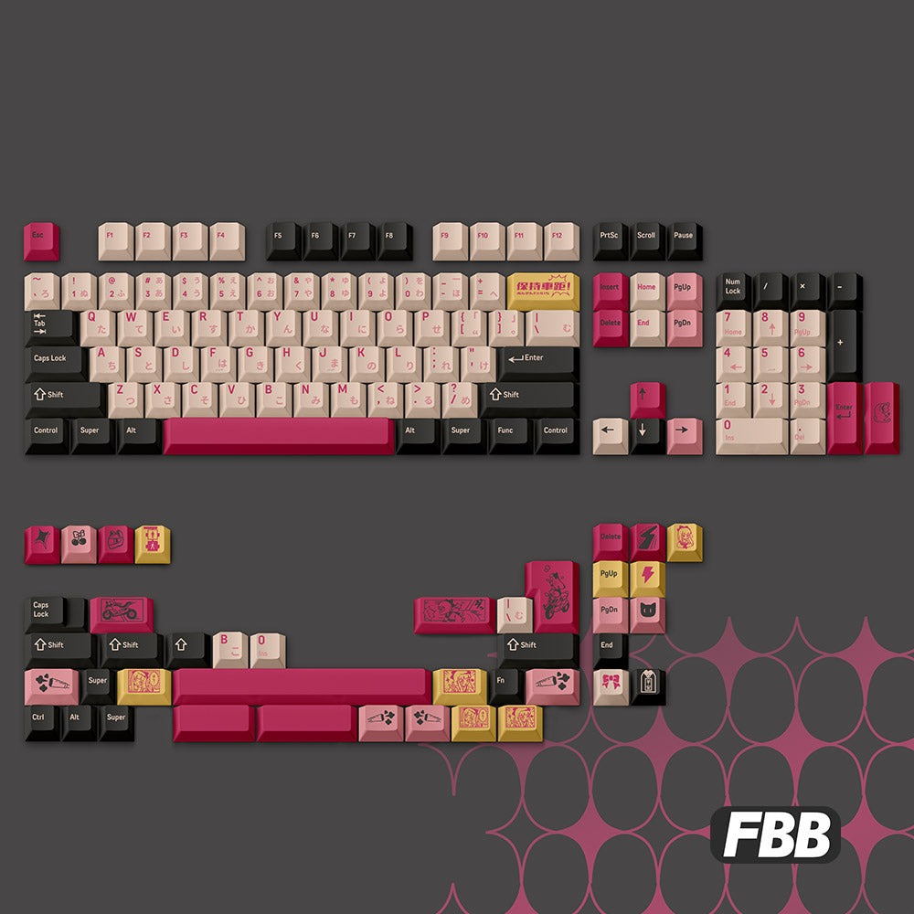FBB Biker Girl Cherry Profile Keycaps Set