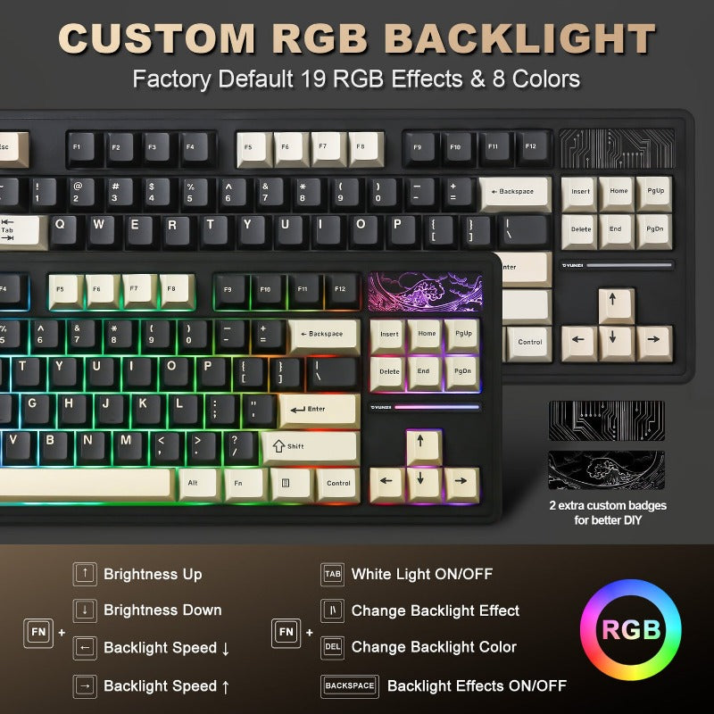 YUNZII YZ87 Gasket Gaming Mechanical Keyboard