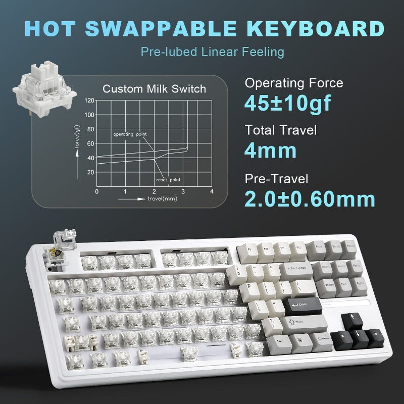YUNZII YZ87 Gasket Gaming Mechanical Keyboard