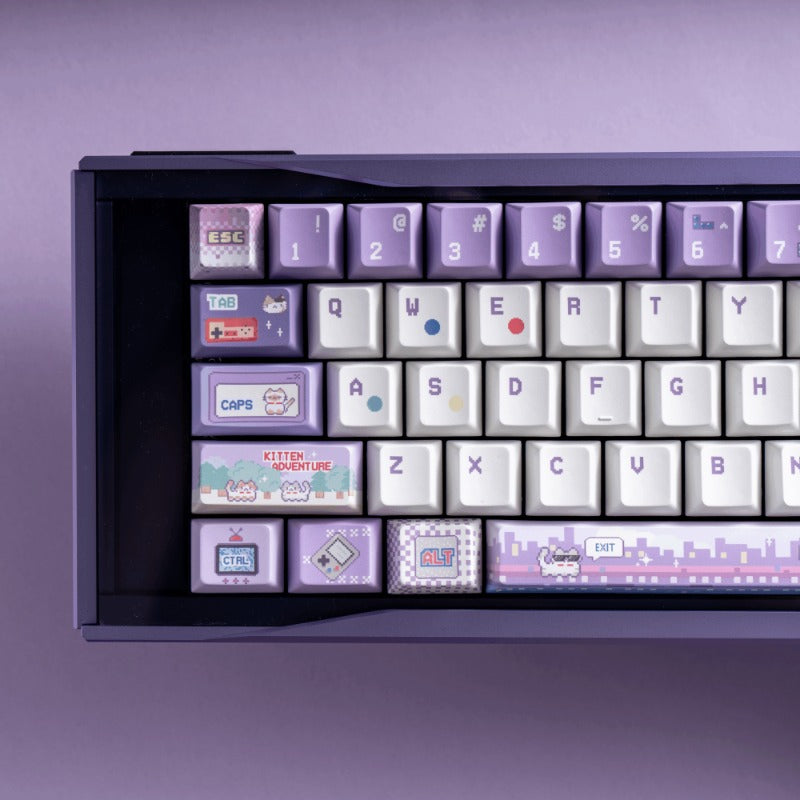 Soulcat Games Meow Cherry Profile PBT+PC Keycaps Set