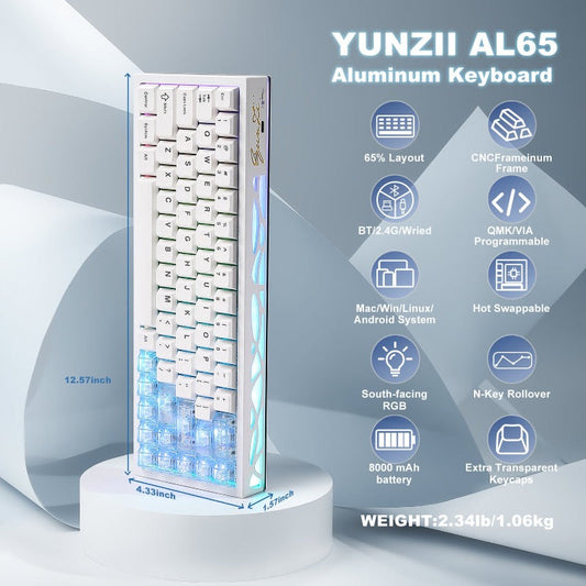 YUNZII AL65 QMK/VIA Custom Hollow Mechanical Keyboard