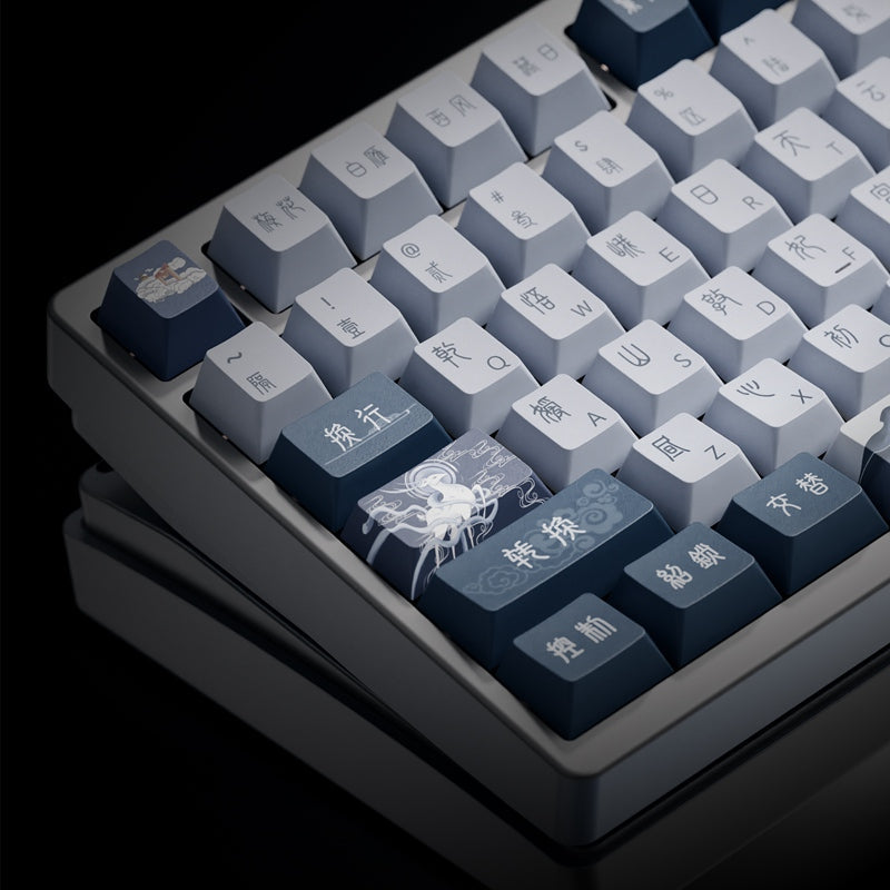 Soulcat Indigo Blue Dunhuang Cherry Profile Keycap Set