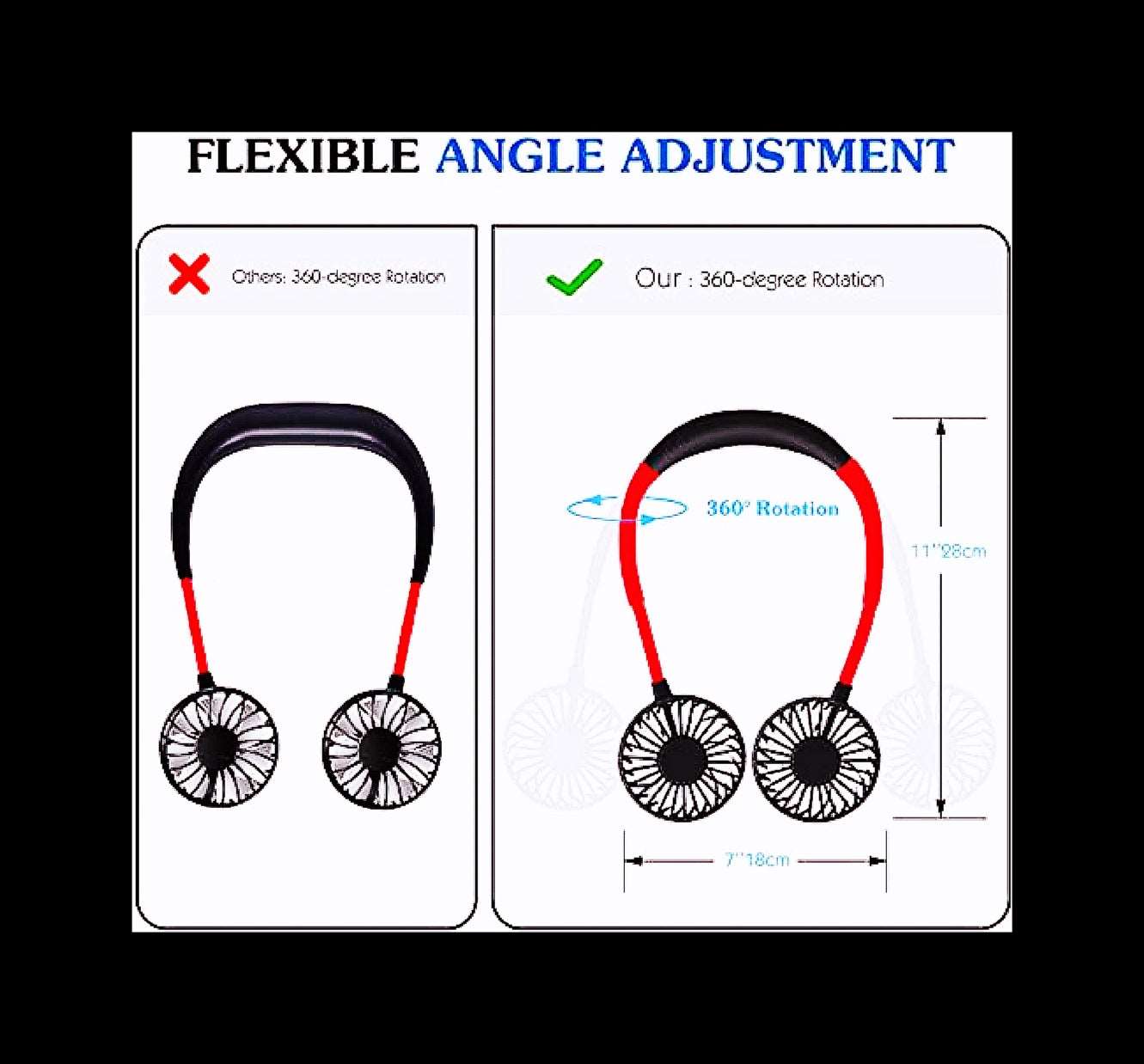 360° Rotation Neck Fan - IPOPULARSHOP