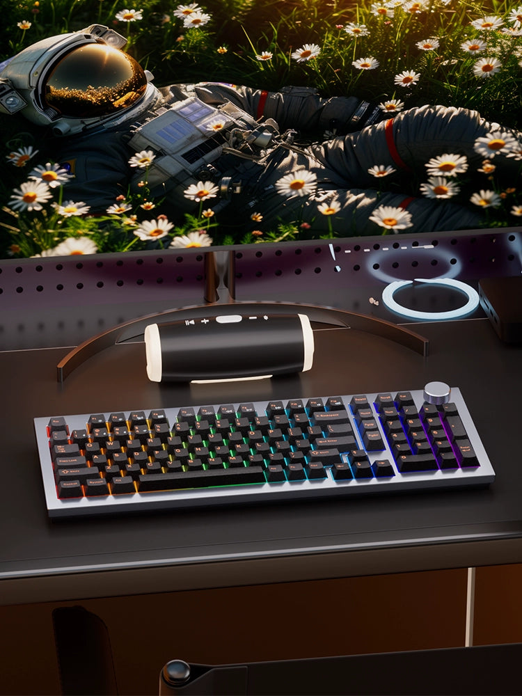 JAMESDONKEY R2 Aluminium Alloy 98 Keys Gasket Three Mode Mechanical Keyboard