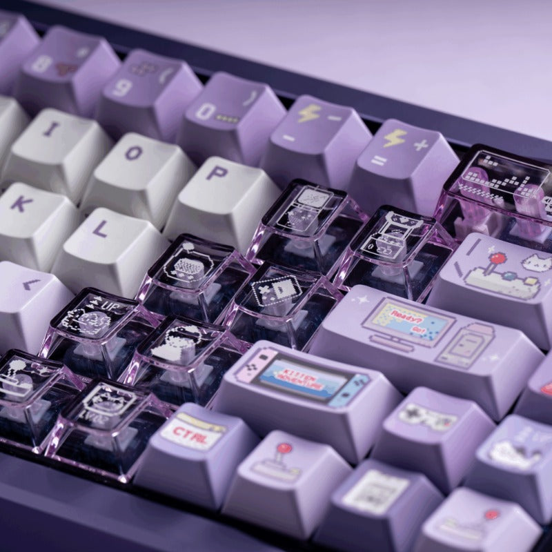 Soulcat Games Meow Cherry Profile PBT+PC Keycaps Set