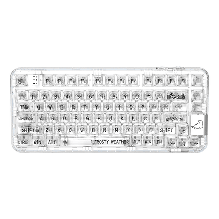 CoolKiller CK75 Polar Bear Transparent Three Mode Mechanical Keyboard