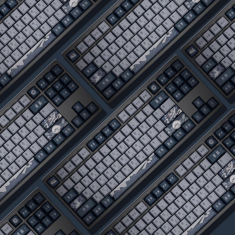 Soulcat Indigo Blue Dunhuang Cherry Profile Keycap Set