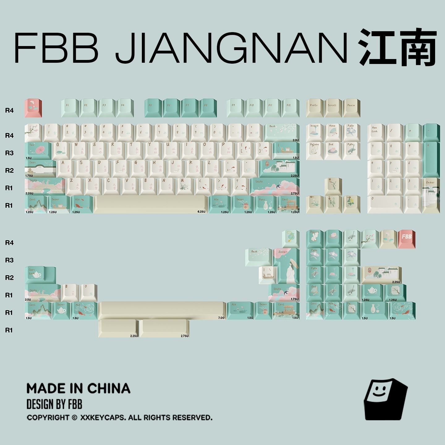 FBB JiangNan Cherry Profile Keycaps Set