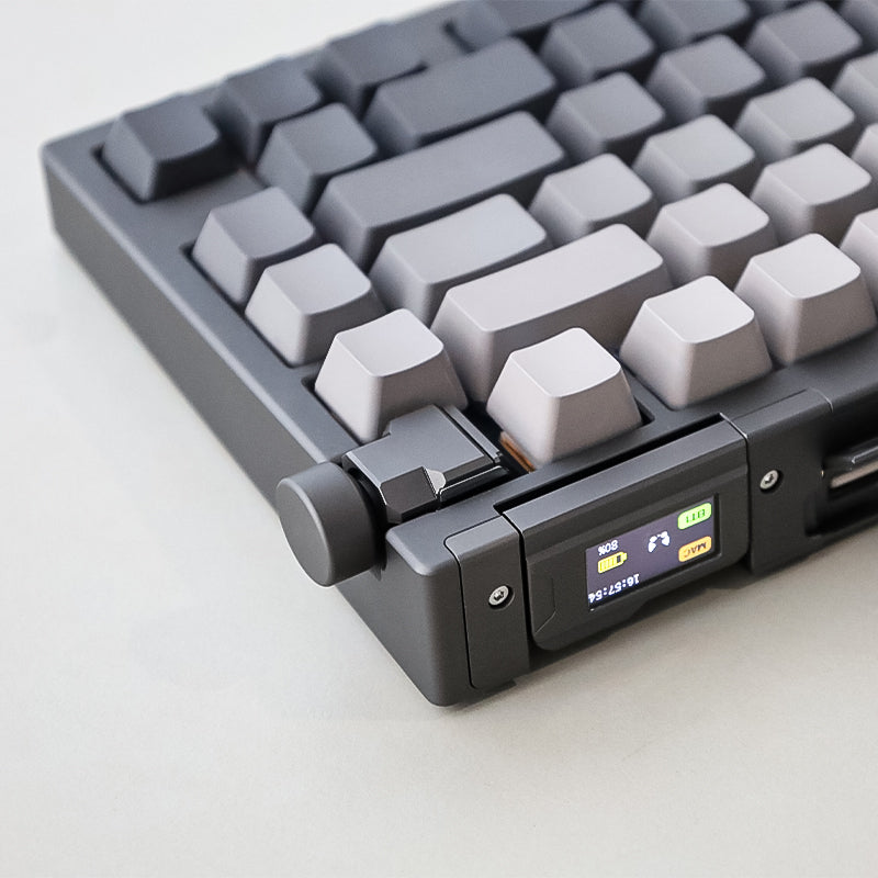 Keydous NJ80 Pro Display Screen with Knob Aluminium Alloy Mechanical Keyboard