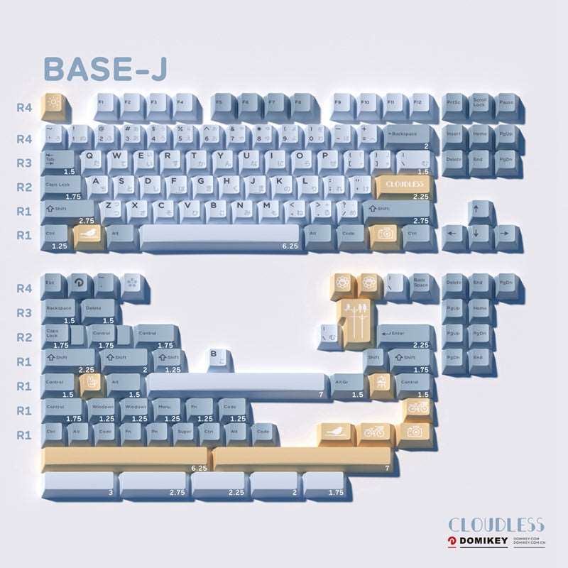 DOMIKEY Cloudless Cherry Profile Keycap Set