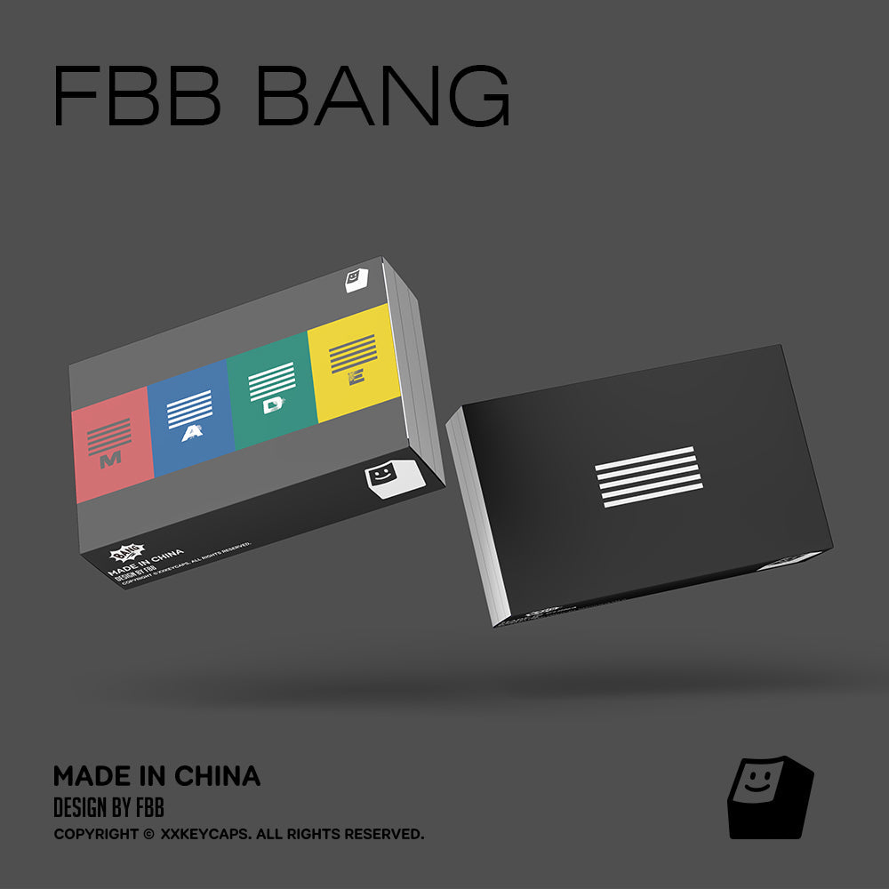 FBB BANG Cherry Profile PBT 1.7MM Black Keycaps Set