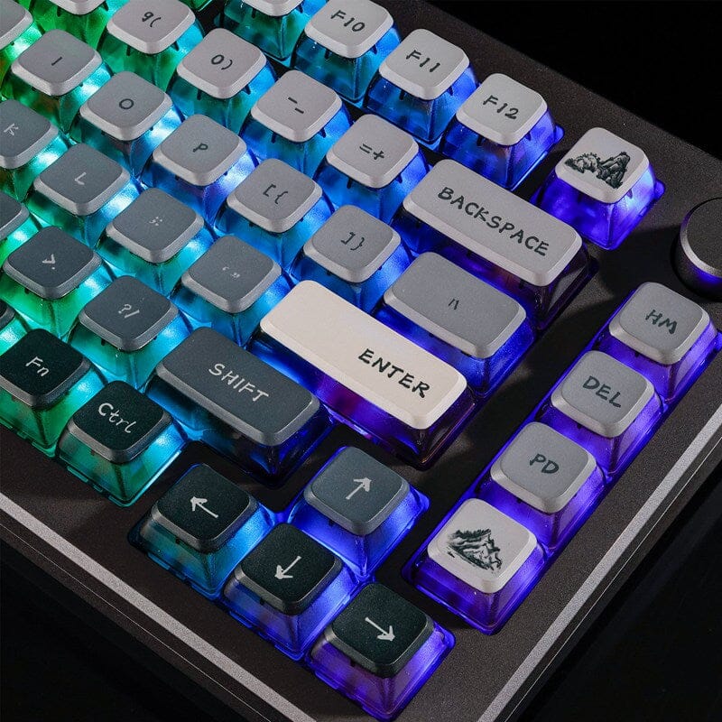 PIIFOX Splashing Ink Landscape ASA Profile Keycaps
