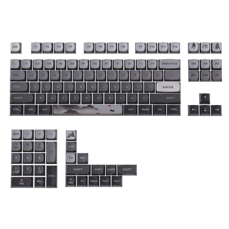 PIIFOX Splashing Ink Landscape ASA Profile Keycaps