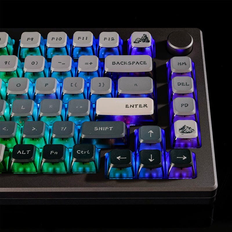 PIIFOX Splashing Ink Landscape ASA Profile Keycaps