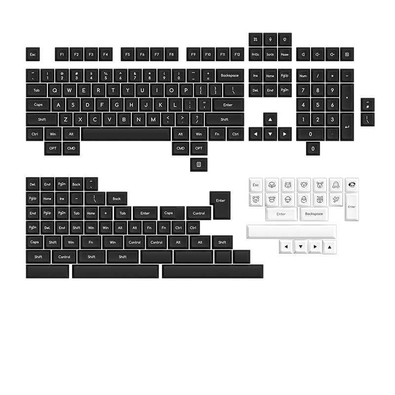 Akko Black on White/White on Black ABS SAL Keycap - IPOPULARSHOP