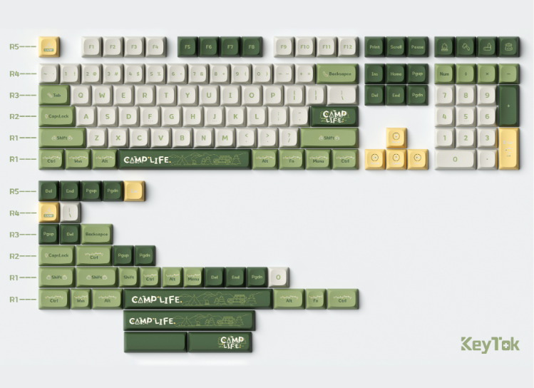KeyTok Camping PBT KDA Keycaps - IPOPULARSHOP