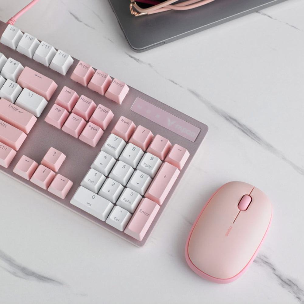 Rapoo V500PRO Pink Multiple Mode Backlit Gaming Mechanical Keyboard - IPOPULARSHOP