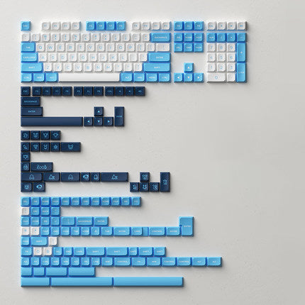 Akko Panda/Olivia/Neon/North Carolina Blue MDA PBT Keycaps - IPOPULARSHOP