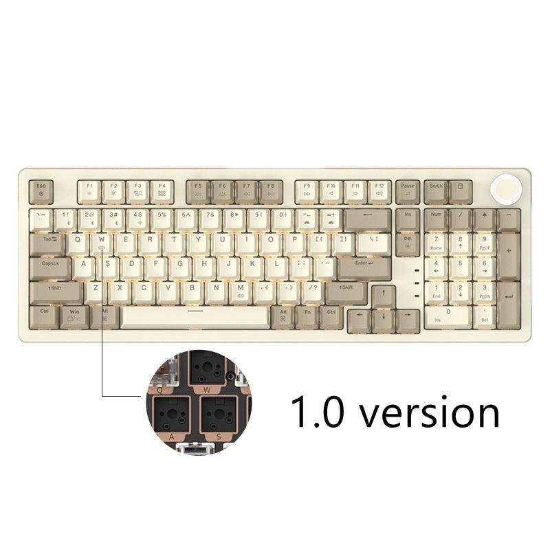 JAMESDONKEY RS2 Hot-swap White Light Mechanical Keyboard - IPOPULARSHOP