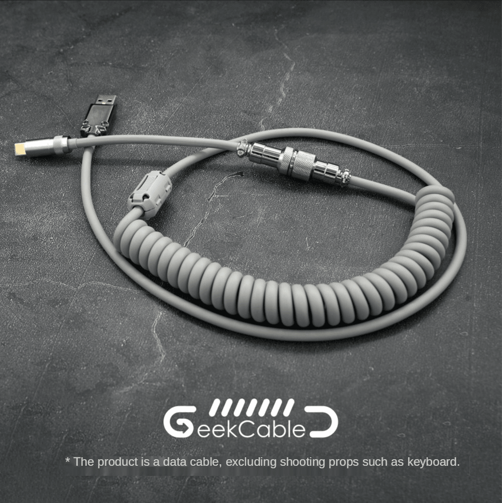 GeekCable Grey USB Manual Customized Mechanical Keyboard Cable - IPOPULARSHOP