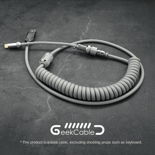 GeekCable Grey USB Manual Customized Mechanical Keyboard Cable - IPOPULARSHOP