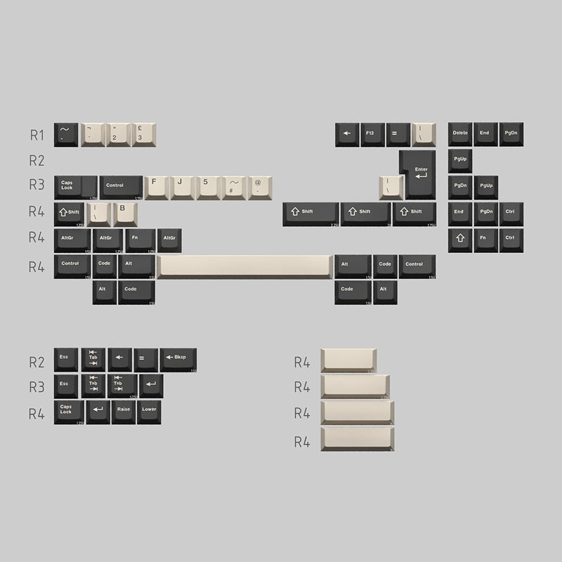 WINMIX Vintage Beige Cherry Profile Keycaps