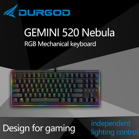 Durgod Gemini 520 Nebula 87 keys RGB Mechanical Lighting Keyboard - IPOPULARSHOP