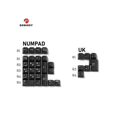 DOMIKEY WOB White on Black Cherry Profile Keycaps Set - IPOPULARSHOP