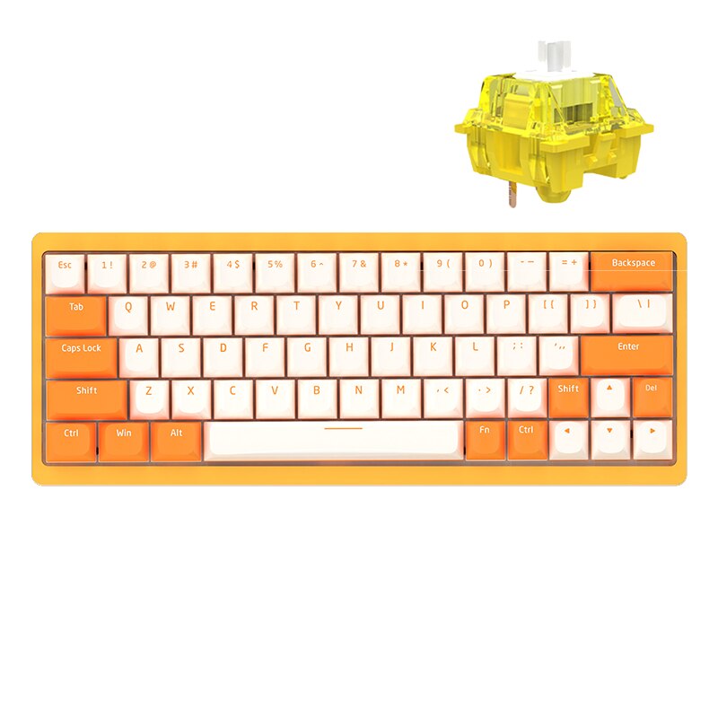AJAZZ AC064 Wireless 64 Keys Mechanical Keyboard - IPOPULARSHOP