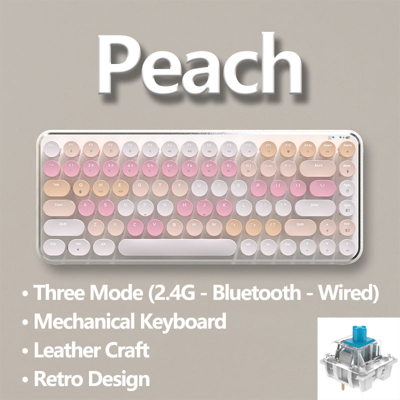 AJAZZ K840T Bluetooth Mechanical 84 Keys Gaming Keyboard - IPOPULARSHOP