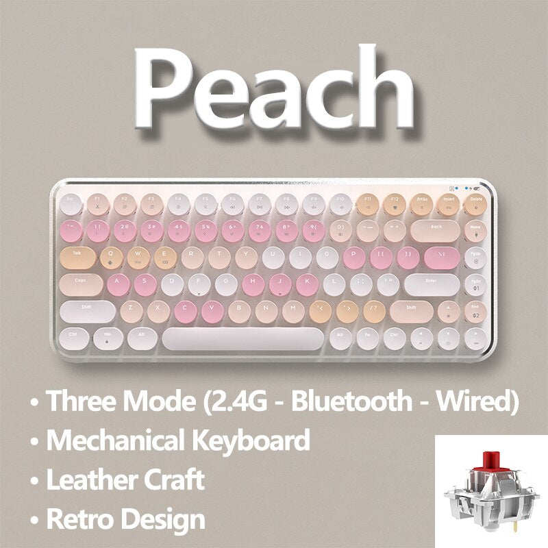 AJAZZ K840T Bluetooth Mechanical 84 Keys Gaming Keyboard - IPOPULARSHOP