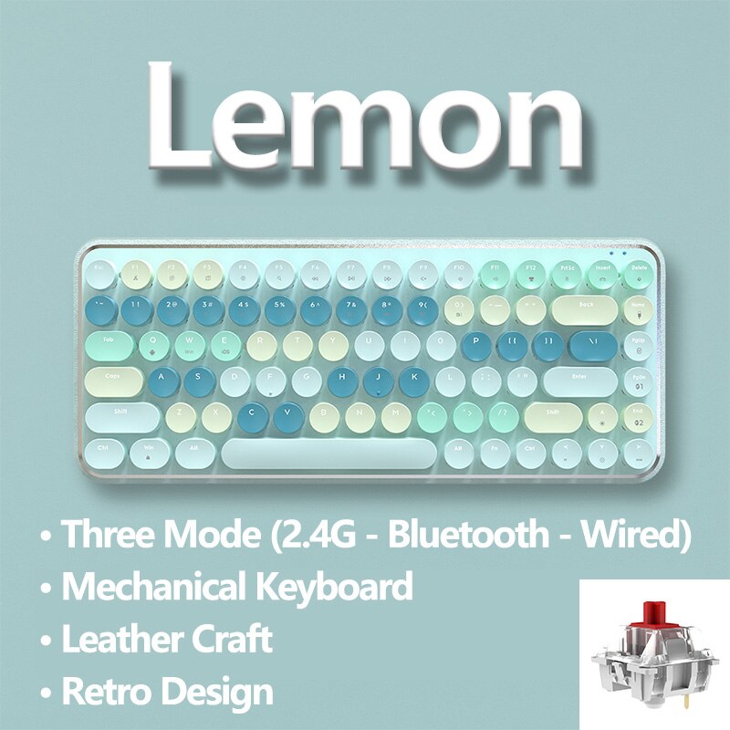 AJAZZ K840T Bluetooth Mechanical 84 Keys Gaming Keyboard - IPOPULARSHOP