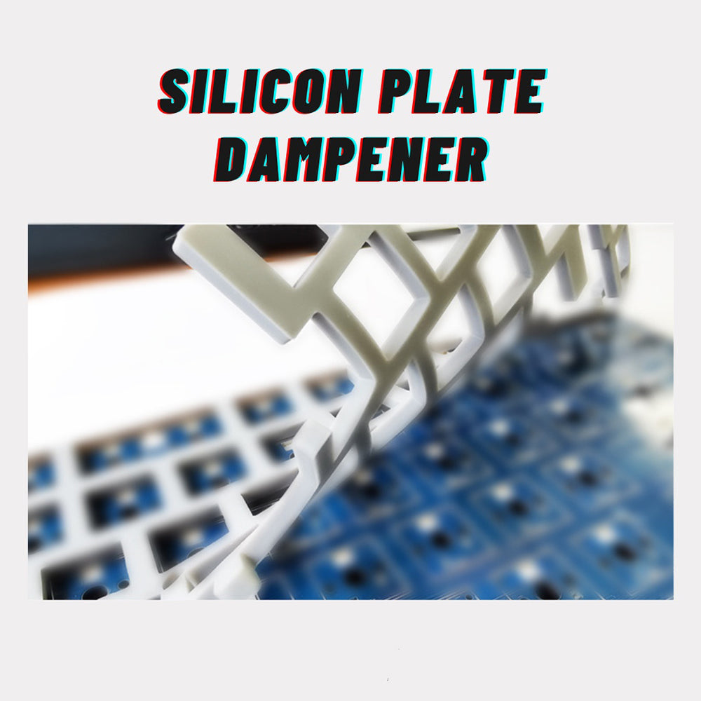 Hei Ji She DK68 Mechanical Keyboard Customized Kit Triple Mode bluetooth5.0 2.4G Wireless Type-C Wired 68 Keys Programming Hot-Swappable 3/5-Pin Switch RGB Backlit PCB Mounting Plate Case Keyboard Kit - IPOPULARSHOP
