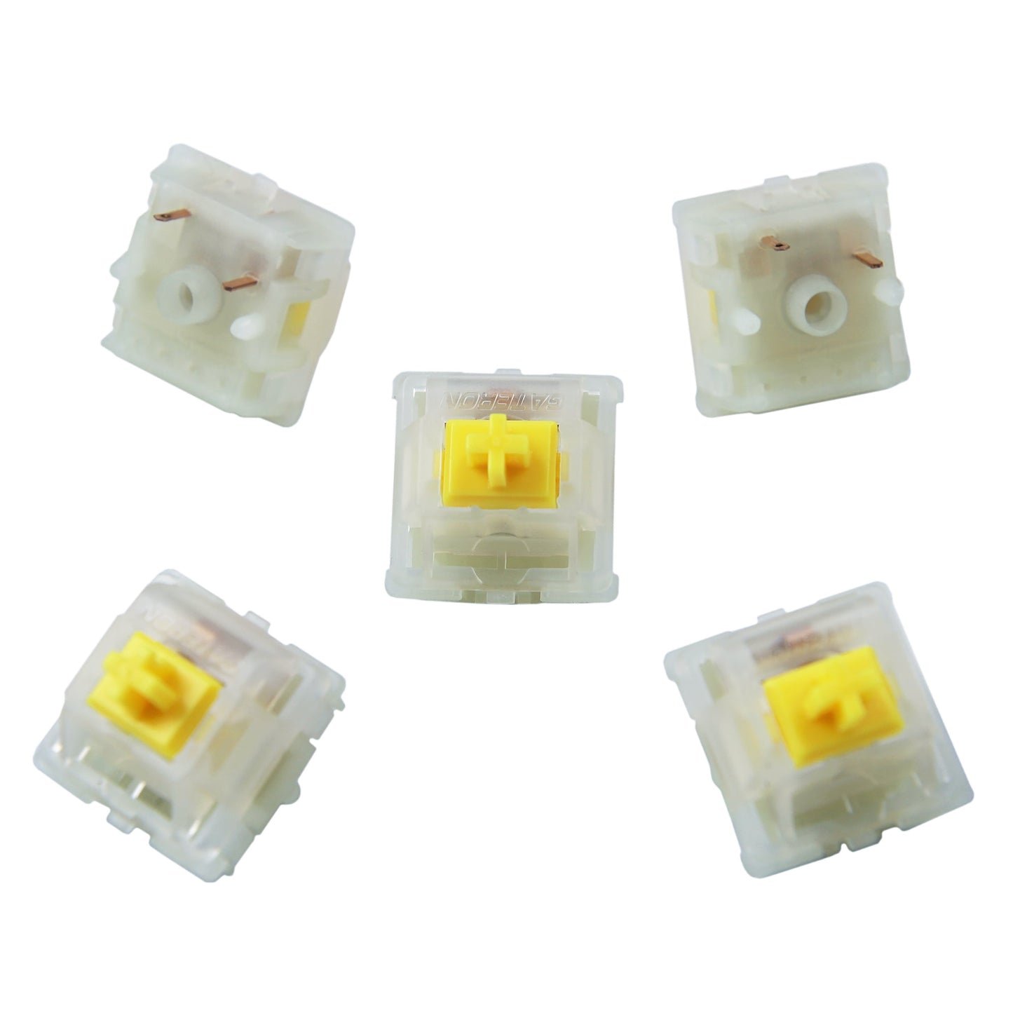 Gateron CAP V2 Milky Yellow Switches(Linear 5 Pin 63g) - IPOPULARSHOP