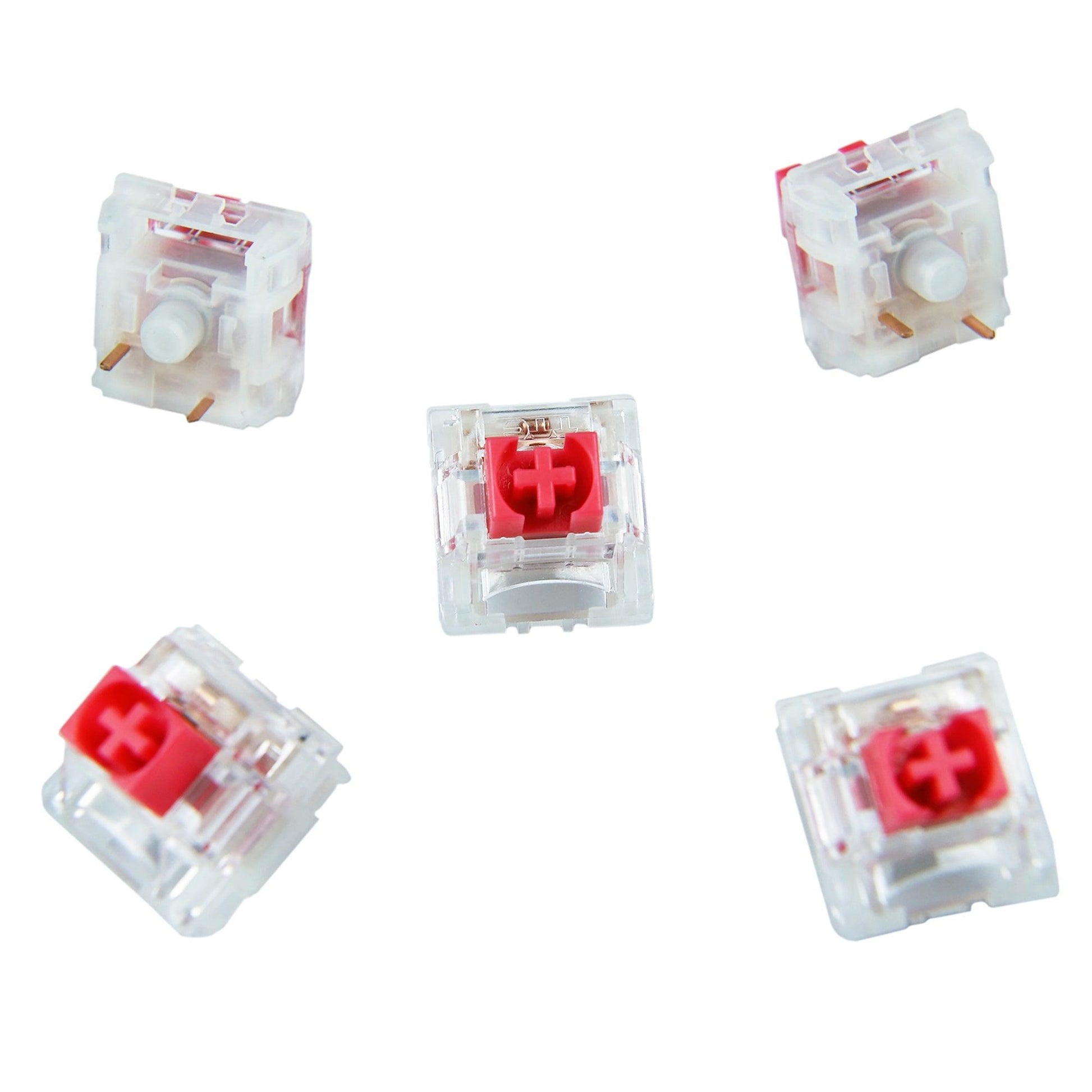 TTC 3 Pin 45g Linear Silent Red (Factory Pre-lubed) RGB SMD Switches Gold Plated Spring - IPOPULARSHOP