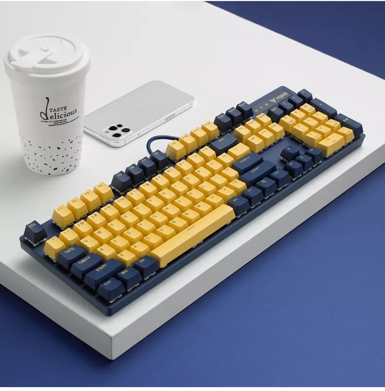Rapoo V500PRO Wired Single Mode LED Mechanical Keyboard - IPOPULARSHOP