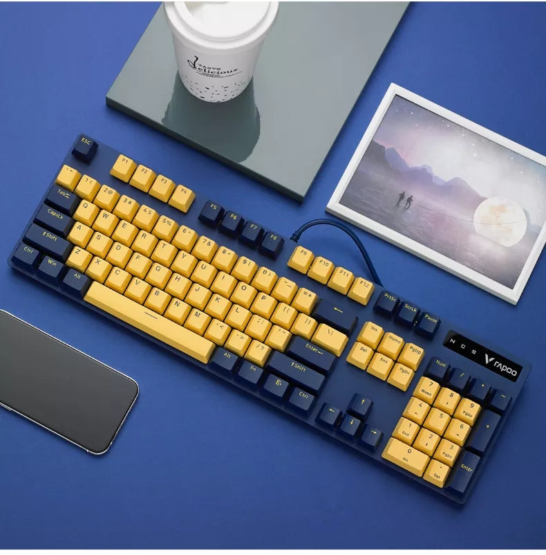 Rapoo V500PRO Wired Single Mode LED Mechanical Keyboard - IPOPULARSHOP
