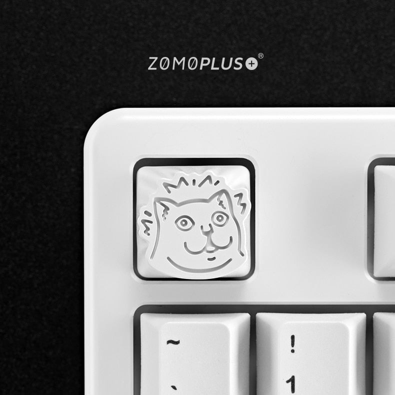 ZOMOPLUS Mur Cat Meme Aluminum Artisan Keycap - IPOPULARSHOP