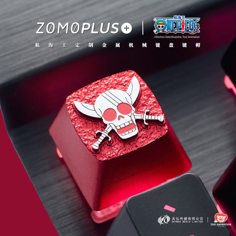 ZOMO PLUS X ONE PIECE Four Emperors Red Haired Shanks Aluminum Artisan Keycap - IPOPULARSHOP