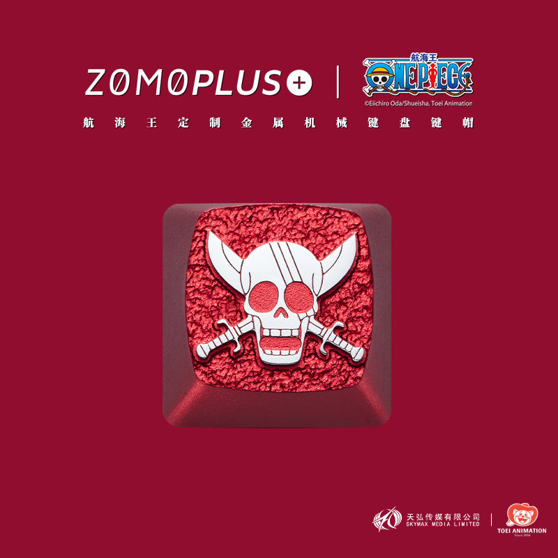 ZOMO PLUS X ONE PIECE Four Emperors Red Haired Shanks Aluminum Artisan Keycap - IPOPULARSHOP