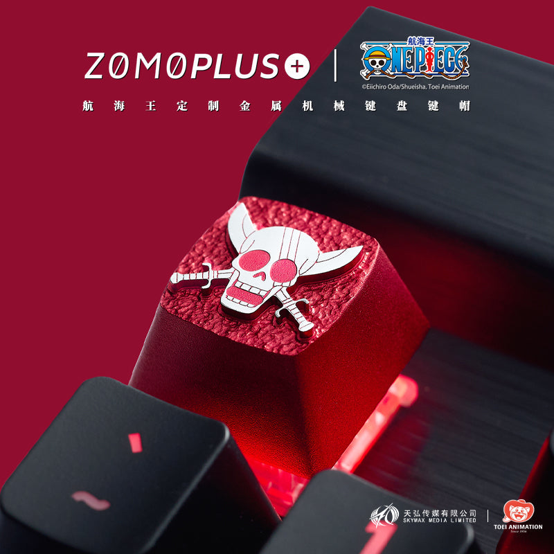 ZOMO PLUS X ONE PIECE Four Emperors Red Haired Shanks Aluminum Artisan Keycap - IPOPULARSHOP