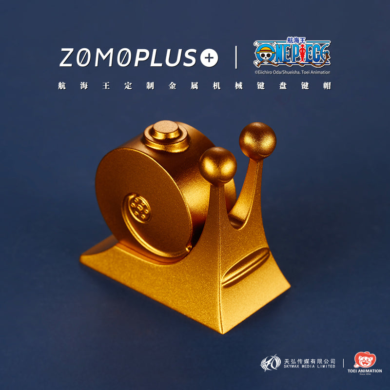 ZOMOPLUS X ONE PIECE Golden Den Den Mushi Aluminum Artisan Keycap - IPOPULARSHOP