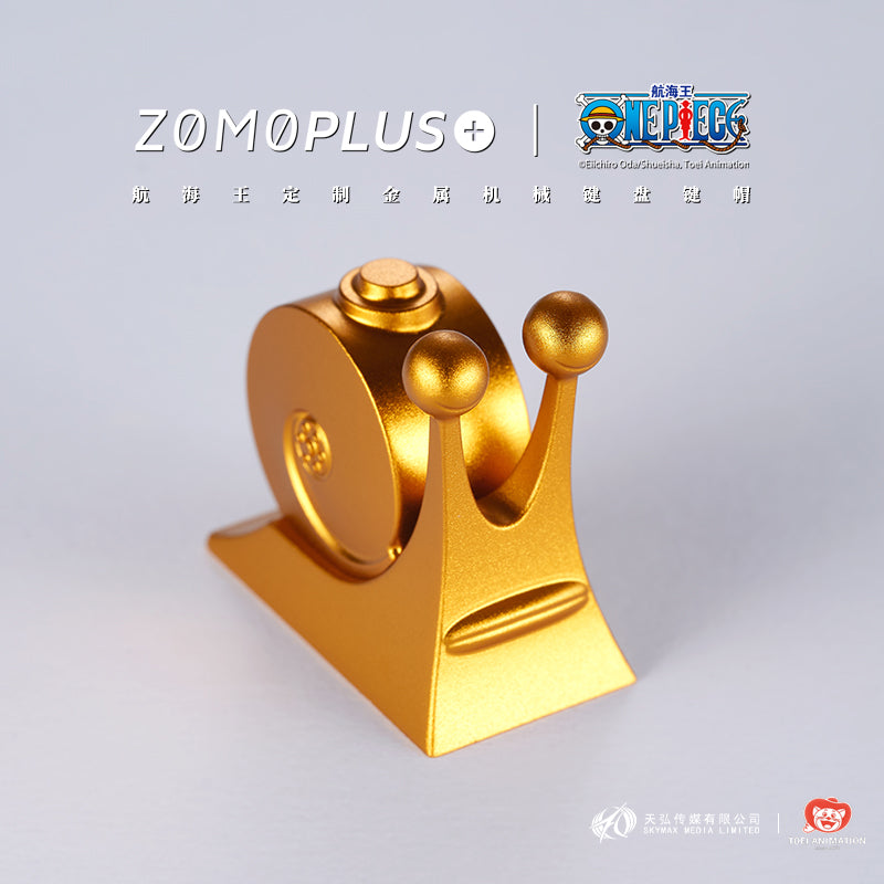 ZOMOPLUS X ONE PIECE Golden Den Den Mushi Aluminum Artisan Keycap - IPOPULARSHOP