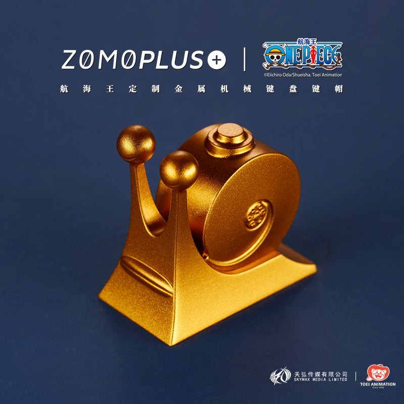 ZOMOPLUS X ONE PIECE Golden Den Den Mushi Aluminum Artisan Keycap - IPOPULARSHOP