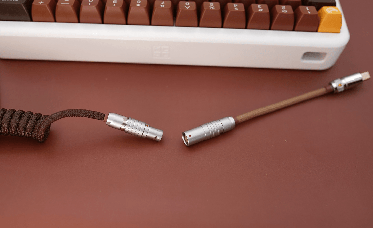 GeekCable Brown Manual Mechanical Keyboard Data Cable - IPOPULARSHOP