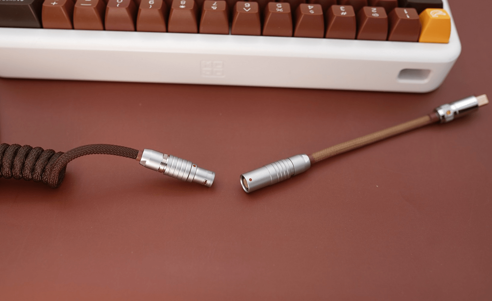GeekCable Brown Manual Mechanical Keyboard Data Cable - IPOPULARSHOP