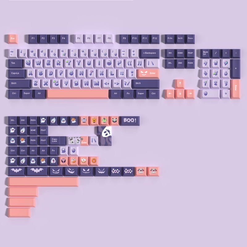 Soulcat Cute Ghost Cherry Profile Keycap Set