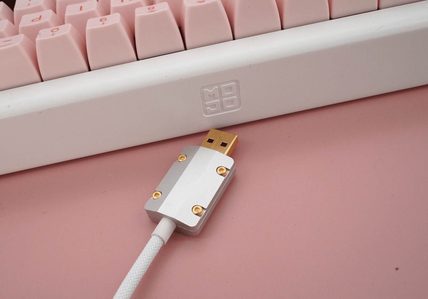 GeekCable Full White Customized Manual Mechanical Keyboard Cable - IPOPULARSHOP
